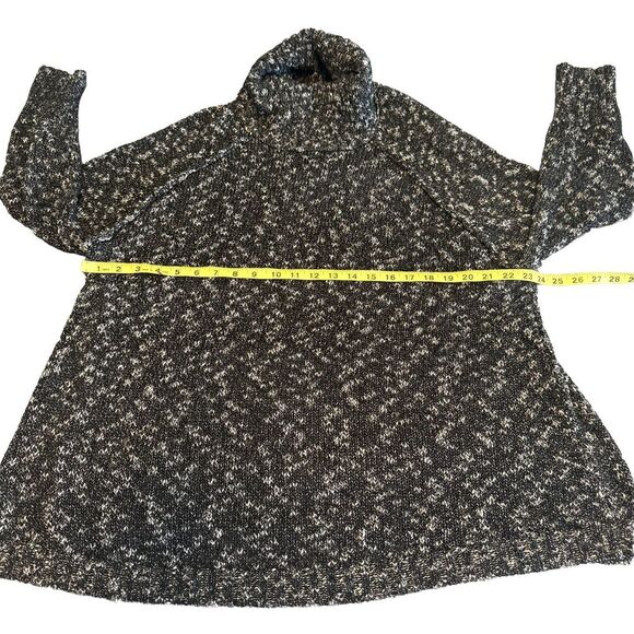 Women’s Lucky Brand BLACK WHITE Turtleneck Pullover Casual Knit Long Sleeve 2X - Picture 7 of 8